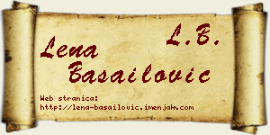 Lena Basailović vizit kartica